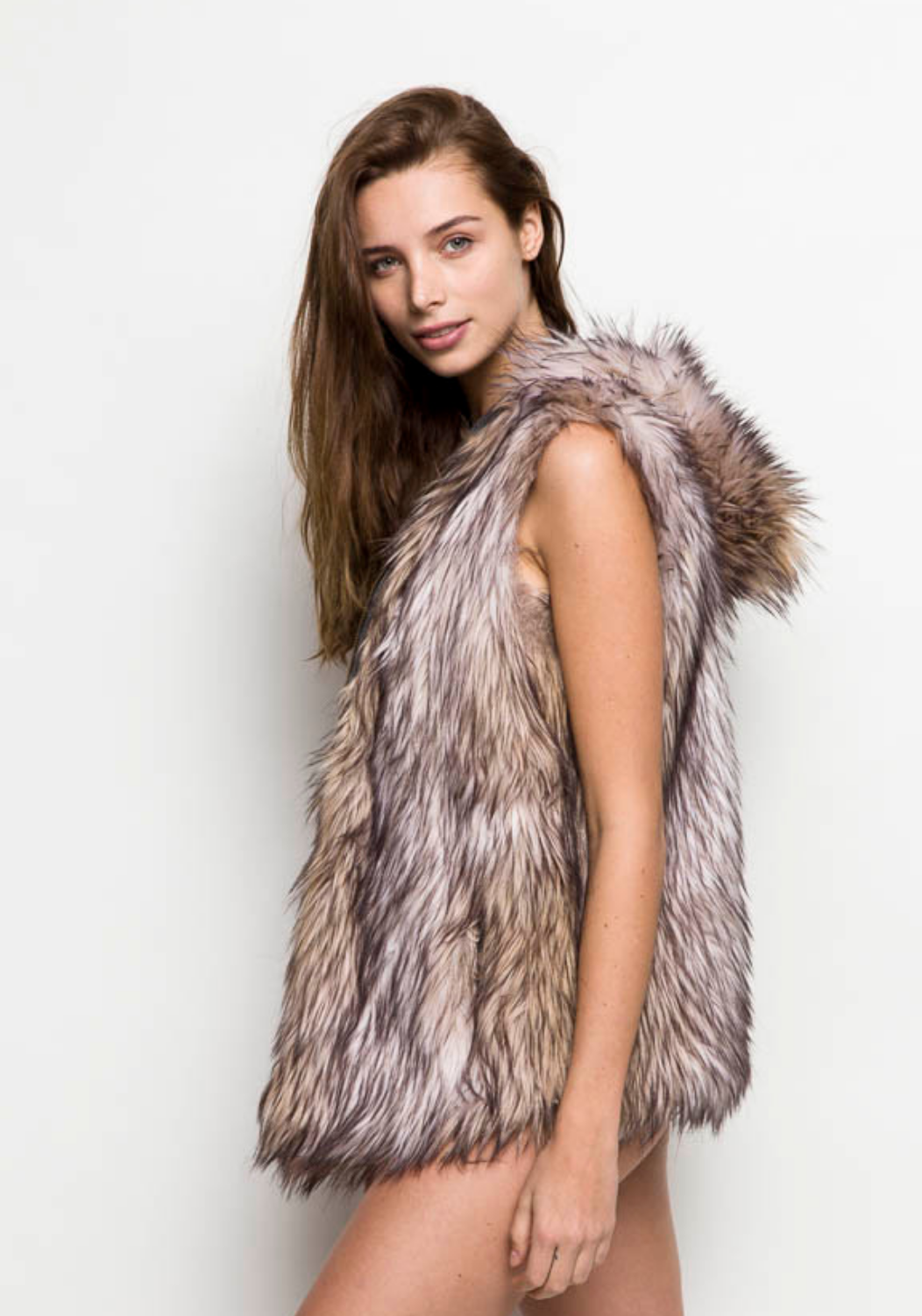 Cozy Reversible Faux Fur Hooded Vest