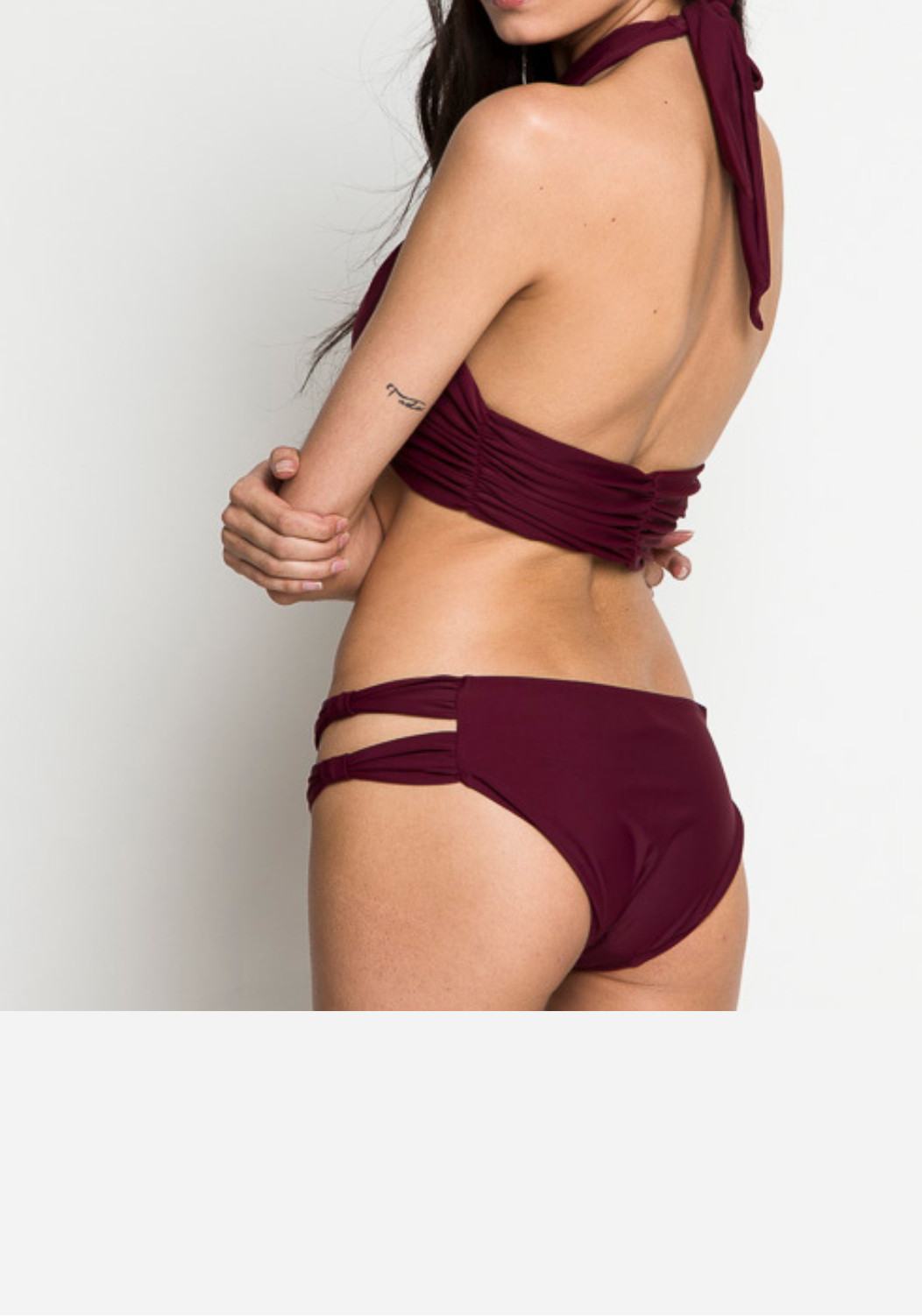 Soho Swim Bikini Bottom Wine