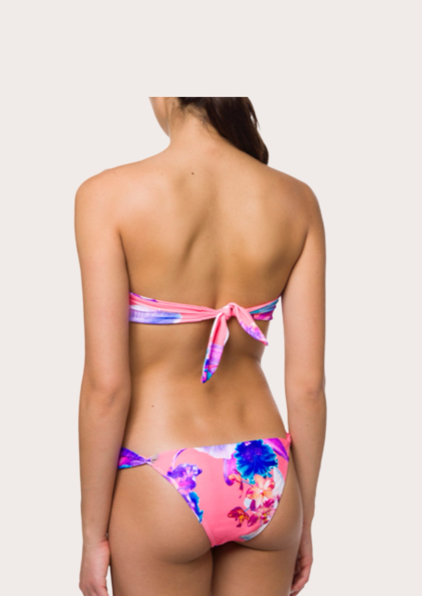 strapless love bikini swim top knotted eco friendly