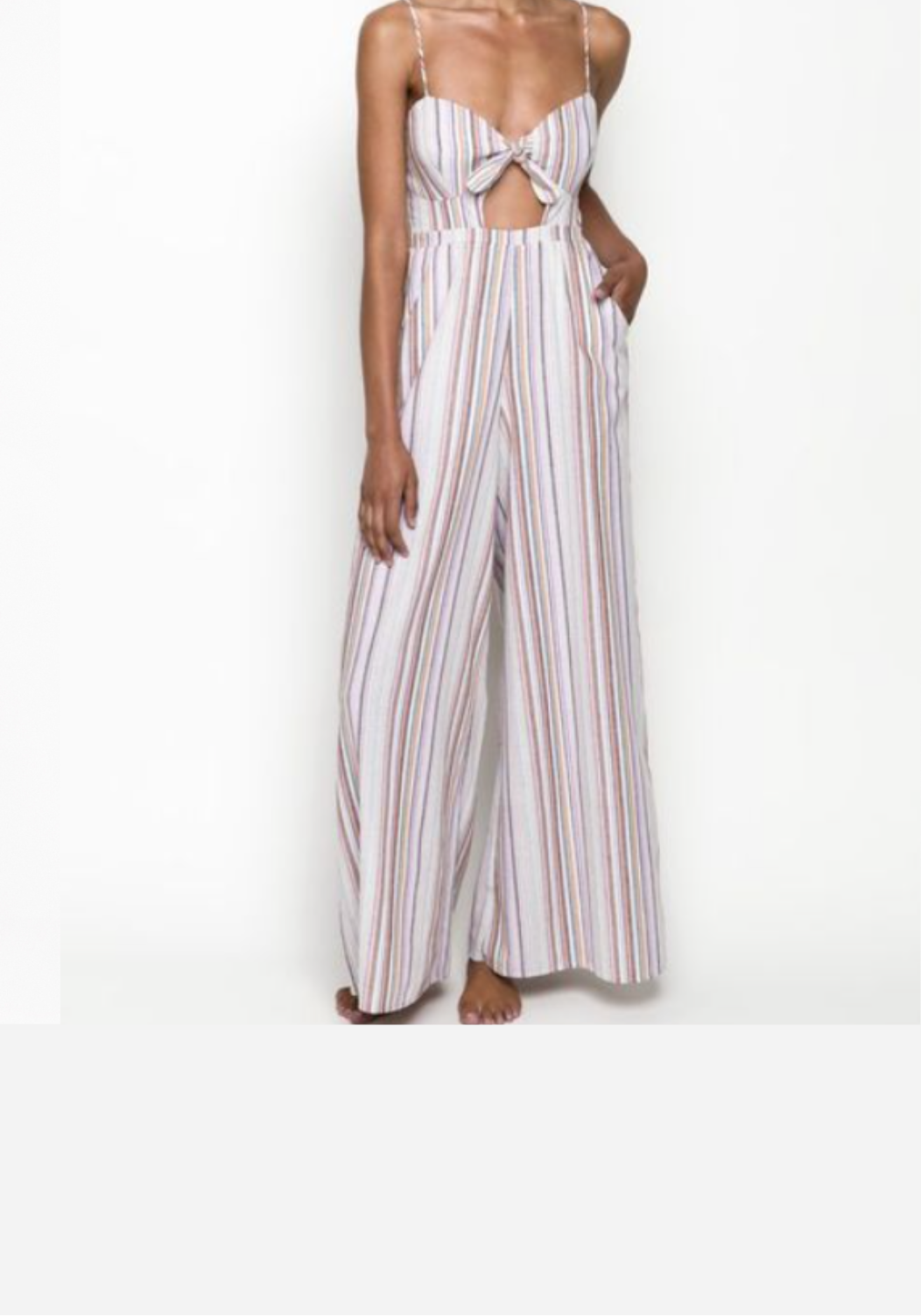 Linen Stripe Jumpsuit