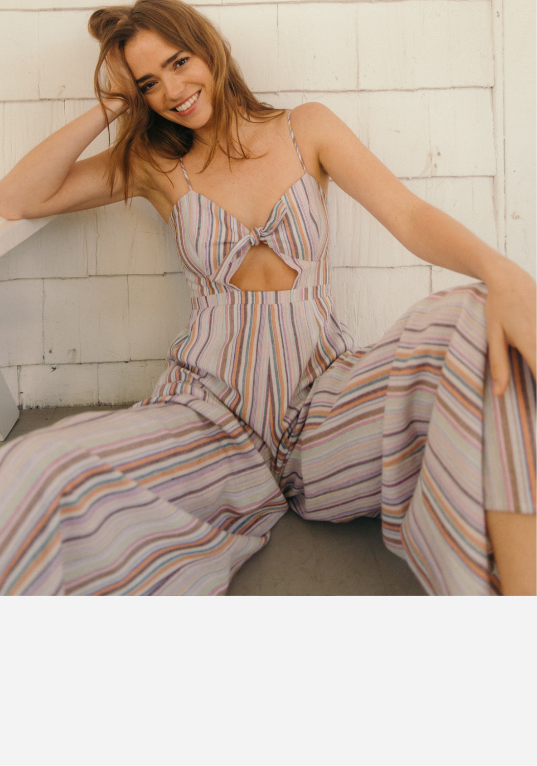 Linen Stripe Jumpsuit