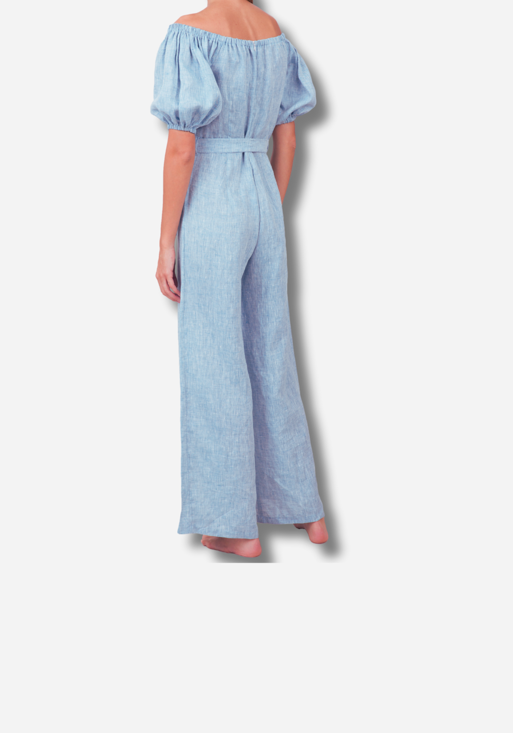 Blue Linen Jumpsuit