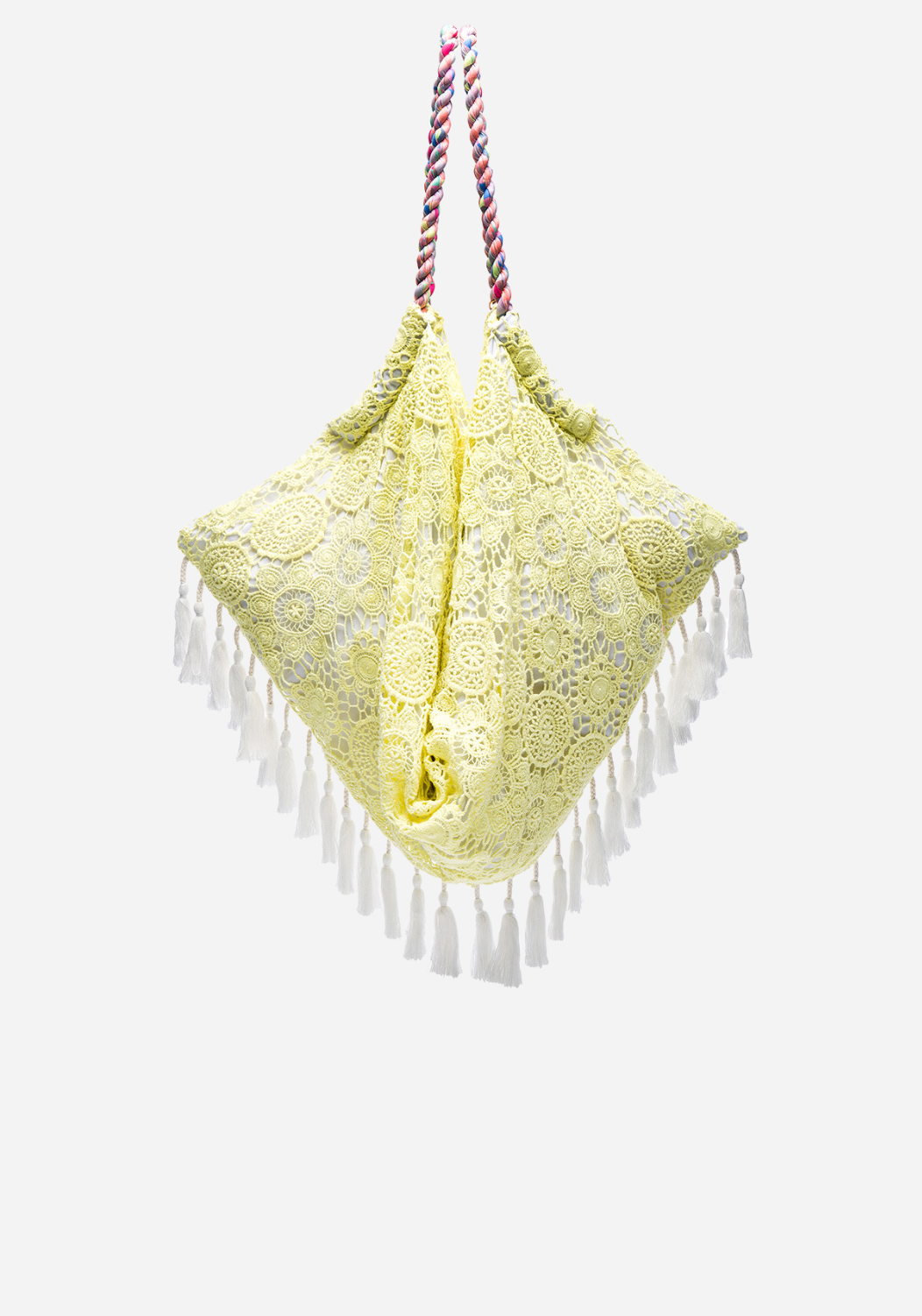 Sunset Beach Bag Yellow in Cotton Lace